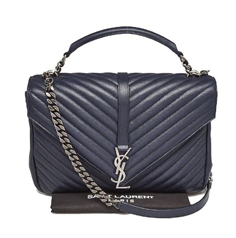 blue ysl|navy blue ysl bag.